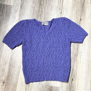 VINTAGE WORTHINGTON | Marled Short Sleeve Sweater Size Medium
